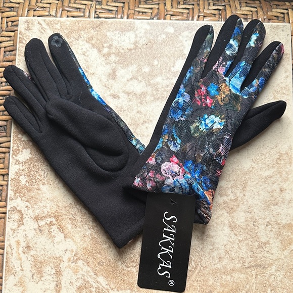 NWT Sakkas Women's Multicolor Floral Gloves - Picture 1 of 1